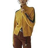 Qiaomai Womens Cardigan Sweaters Zip Up Long Sleeve Knit Sweater Jacket Open Front Outerwear Coats