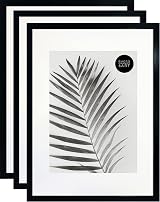pf+a Perspex Window Set of 3 A2 for A3 Black Frames Styrene Front Panel