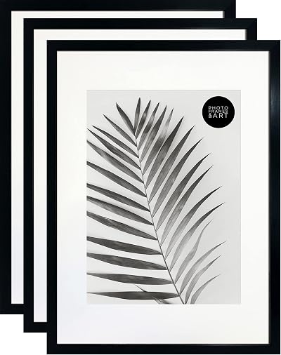 pf+a Perspex Window Set of 3 A2 for A3 Black Frames Styrene Front Panel