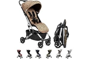 Colugo Compact Stroller - One Hand Fold Lightweight, Travel, Toddler, Airplane, Foldable Stroller with Rain Cover, Backpack and Cup Holder (Wild Child)