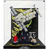 LED Light Acrylic Display Case Compatible with Lego Icons 11389 Project Hail Mary - Dustproof Showcase with Y-Shaped LED Base &amp; Themed Backdrop Panels, Perfect for Desk Decoration (Set Not Included)