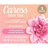 Caress Daily Silk Cleansing Bar &ndash; Moisturizing Body Soap for Soft, Silky Skin with Monoi, Tuberose &amp; Coconut Fragrance &ndash; 3.15 oz, 3 Bars
