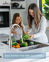 APPASO Kitchen Tap with Pull Out Spray 360° Swivel Brushed Stainless Steel view 2