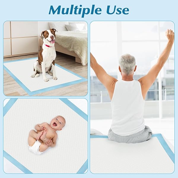 50 COUNT 30” X 36” SUPER ABSORBENCY DISPOSABLE UNDERPADS, LEAKPROOF QUICK DRYING, BABY PUPPY & ADULTS BED PADS DISPOSABLE ADULTS, DOG PEE PADS EXTRA LARGE, XXL INCONTINENCE PADS
