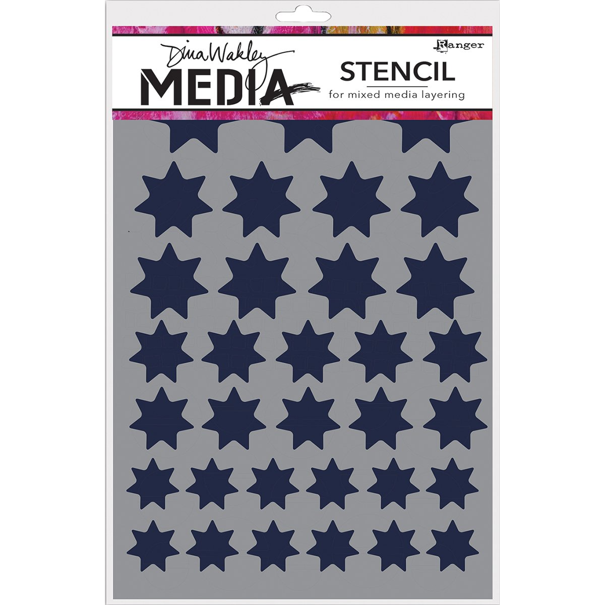Ranger MDS52456 Dina Wakley Media Stencils, Multi-Colour, 9 x 6-Inch