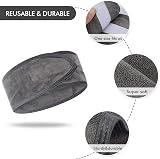 KinHwa Spa Headband Makeup Wrap Face Wash Shower Yoga Sports 3 Pack Gray view 2