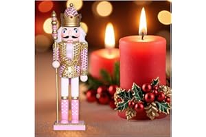 Zensounding 12 inch Pink Walnut Clip for Christmas Decoration Home Decor to Enhance The Christmas Atmosphere Collection of Walnut Clip Decorations (Sparkling Pink King)