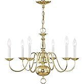 Livex Lighting 5006-02 Williamsburgh 6 Light Polished Brass Chandelier