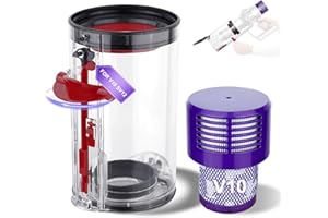 PUREGUST V10 Bin Replacement and Filter for Dyson V10(SV12) Animal and Absolute Models, Bin Part No.969509-01 and Filter Part No. 969082-01 for Absolute/Animal/Animal Extar/Total Clean
