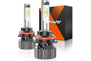 ZonCar 9007/HB5 LED Light Bulbs, HB5 Powersports Light Bulbs, 9007 Driving Light, Plug-N-Play, Pack of 2