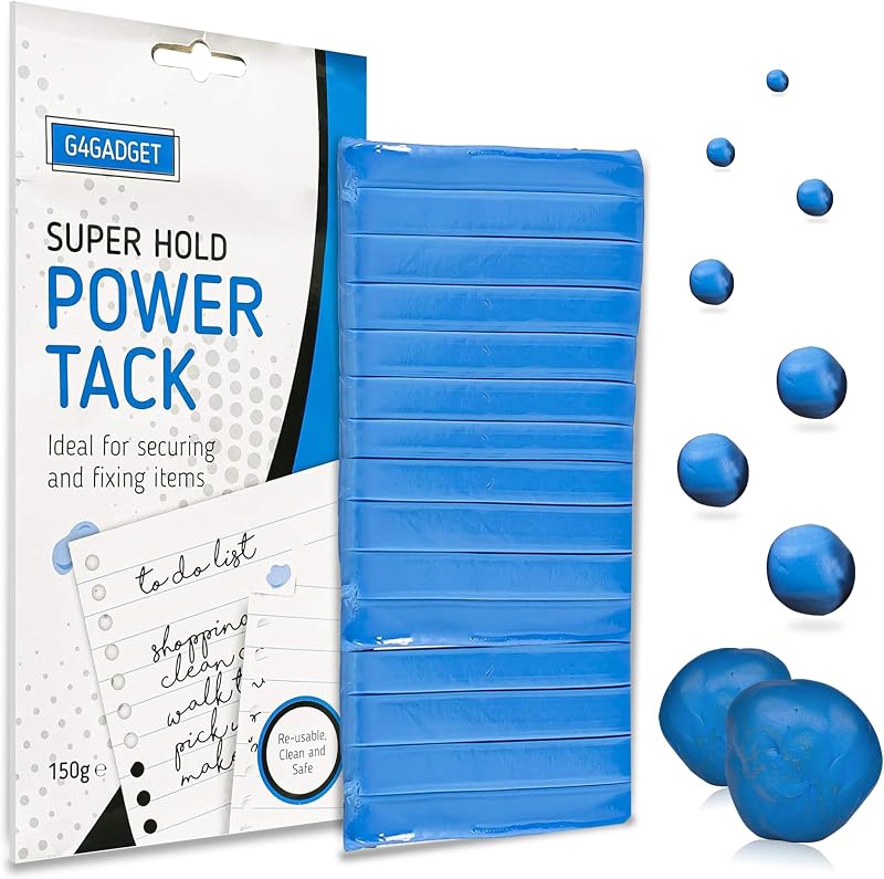 G4GADGET Power Tack Blue 150g Reusable Non-Marking Adhesive Putty