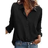 ZEAGOO Button Down Shirt for Women Long Sleeve Blouses Floral Printed Tops Business Casual Work Outfits S-XXL