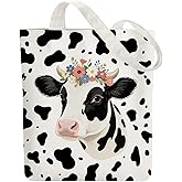 ANATTASOUL Canvas Tote Bag Reusable Cotton Bag for Women, Large 14.96"x 15.74" Cloth Shoulder Bags with Zipper Pockets