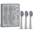 MySmile DY156 Electric Toothbrush Replacement Heads, 3 Packs (Gray, 1)