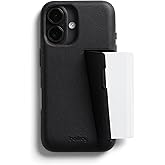 Bellroy Phone Case – 3 Card for iPhone 16 (Leather iPhone case, Phone Wallet) - Black