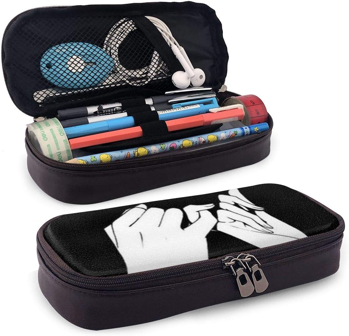 Daling You Will Be Okey Leather Pencil Case Makeup Pencil Pouch Desk Supplies Organisers Pencil Holder With Zipper