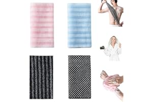 Blissal Exfoliating Shower Towel, Blissal Exfoliating Towel for Men & Women, Back Exfoliator Towel, Bissell Shower Towel (4Pc