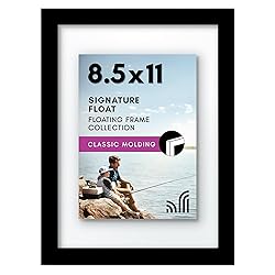Americanflat 8.5x11 Floating Picture Frame with