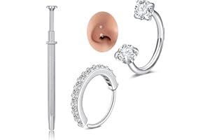 MODRSA 18g 20g 22g Nose Rings Hoops Silver Gold Hoop Nose Ring Surgical Steel Hypoallergenic Cartilage Hoop Earring Thin Helix Earring Hoops Tiny Small Lip Rings Piercing Jewelry 6mm 8mm 10mm