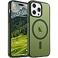 SUPFINE Magnetic for iPhone 14 Pro Max Case (Compatible with MagSafe) (Military Grade Drop Protection) Slim Translucent Matte Shockproof with Anti-Fingerprint Phone Case,Cangling Green