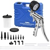 PESIKO Hand Vacuum Pump Brake Bleeder Kit, Brake &amp; Clutch Bleeding Bleeder | Zinc-diecast Metal, Single Person Design, Automotive Tuning &amp; Testing Silver