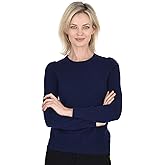 Cashmeren Women’s Basic Crewneck Sweater 100% Pure Cashmere Long Sleeve Round Neck Pullover