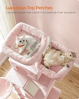 Feandrea Cat Tree 206 cm Tall with 13 Scratching Posts PCT190P01V1 Pink view 4