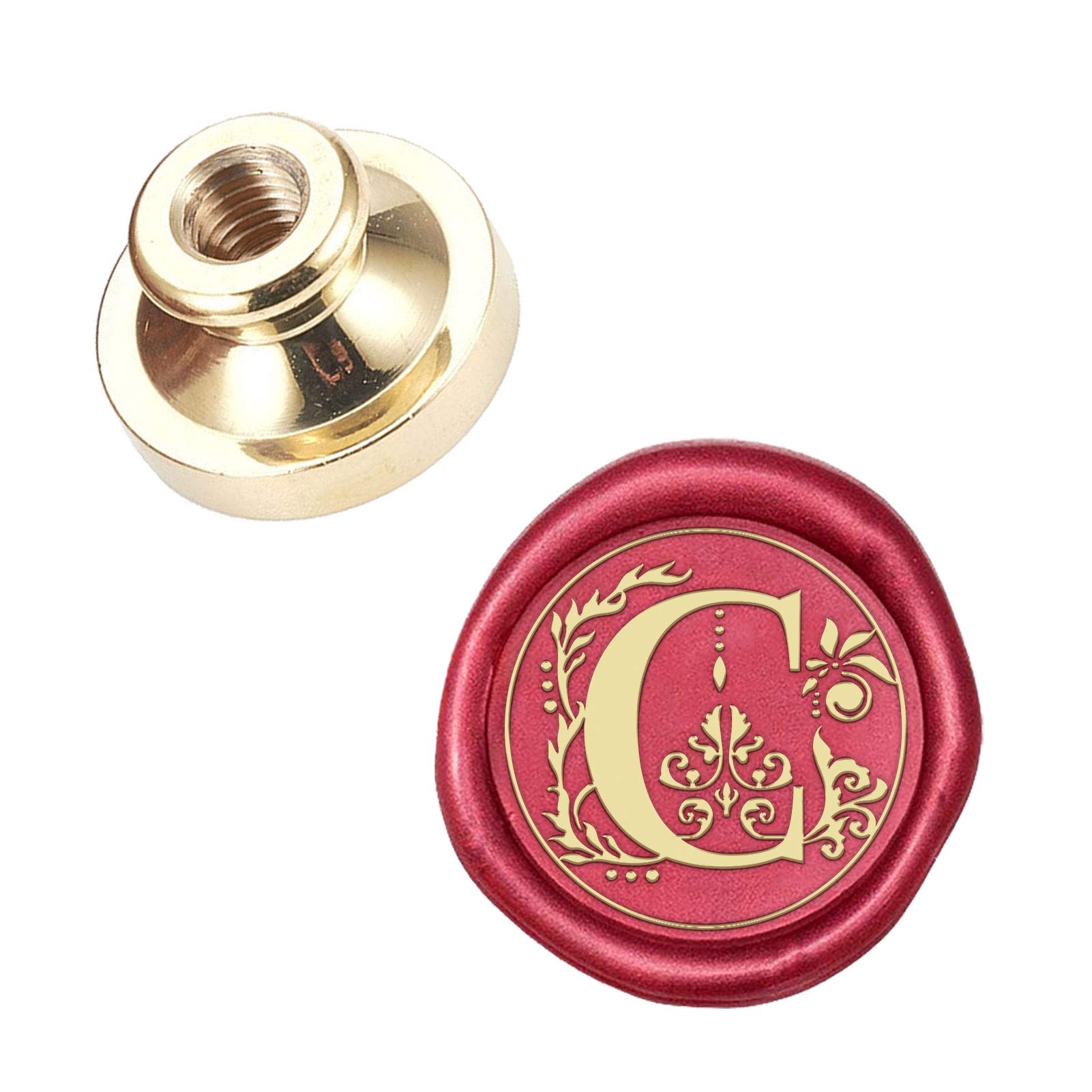 CRASPIRE Wax Seal Stamp Head Initial C, Removable Sealing Brass Stamp Head for Creative Gift Envelopes Invitations Cards Decoration