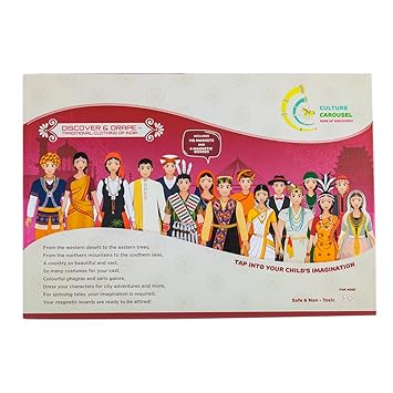 Culture Carousel Discover & Drape - Traditional Clothing of India Educational Game, Magnetic Activity Kits