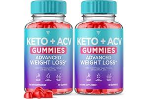 FYVUS (2 Pack) Keto ACV Gummies Advanced Support Women Men, ACV Keto Gummy Vitamin Diet Supplement Works Fast Supplement Product Apple Cider Vinegar 1000MG Vegan Formula (120 Gummies)