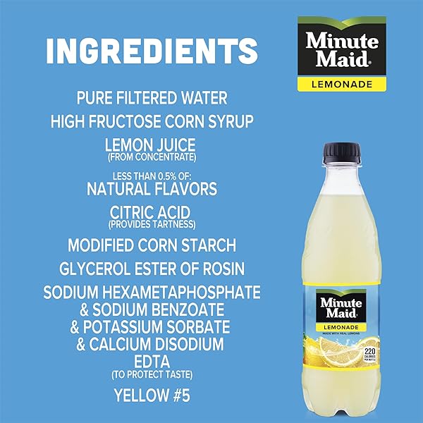 MINUTE MAID LEMONADE MADE W/REAL LEMONS, 16.9 FL OZ