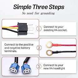 Primelux H4 Plug-and-Play Headlight Harness for LED