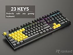 Ranked Rubber Keycap Set | Double Shot Translucent