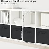 Amazing Tour 8 Pcs Cube Storage Boxes 27x27x27 Foldable Fabric Dark Gray view 3