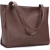befen Genuine Leather Tote Bag for Women Work, Women's Leather Shoulder Bags Purses Satchel Handbags with Laptop Compartment