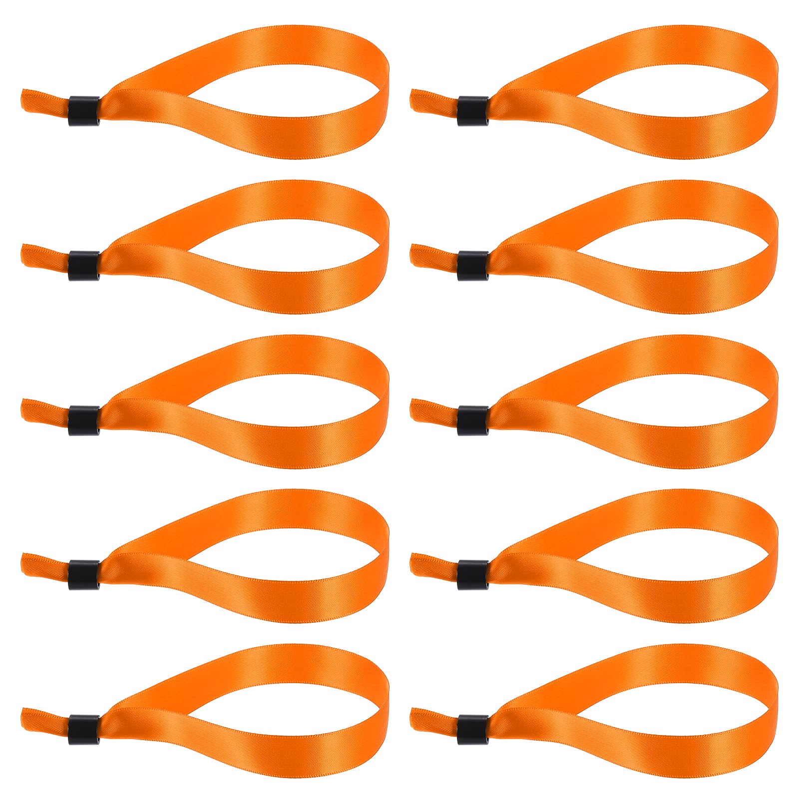 PATIKIL Disposable Cloth Wristbands for Events, 100 Pcs Adjustable Cloth Event Wristbands Colored Wrist Bands for Concert Club Parties, Orange, 13.8"x0.6"