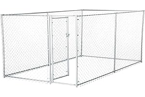 Lucky Dog Galvanized Chain Link Kennel (10' x 5' x '4)