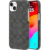 Coach Signature Canvas Slim Wrap iPhone 15 Plus Case, Compatible with Wireless Charging - Signature Charcoal