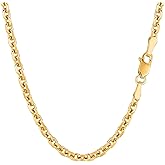 Jewelry Affairs 14k Yellow Gold Cable Link Chain Necklace, 4.0mm