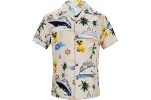 AMERICAN TRENDS Mens Hawaiian Shirt Floral Print Aloha Shirt Comfortable Novelty Button Down Shirts Casual Short Sleeve Beachwear for Men