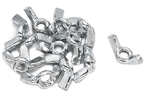 binifiMux 30pcs 1/4-20 Wing Nuts, Zinc Plated Carbon Steel Butterfly Nuts