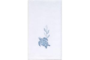 Avanti Linens - Fingertip Towel, Soft & Absorbent Cotton Towel (Caicos Collection), Optic White, 18.00" x 11.00"