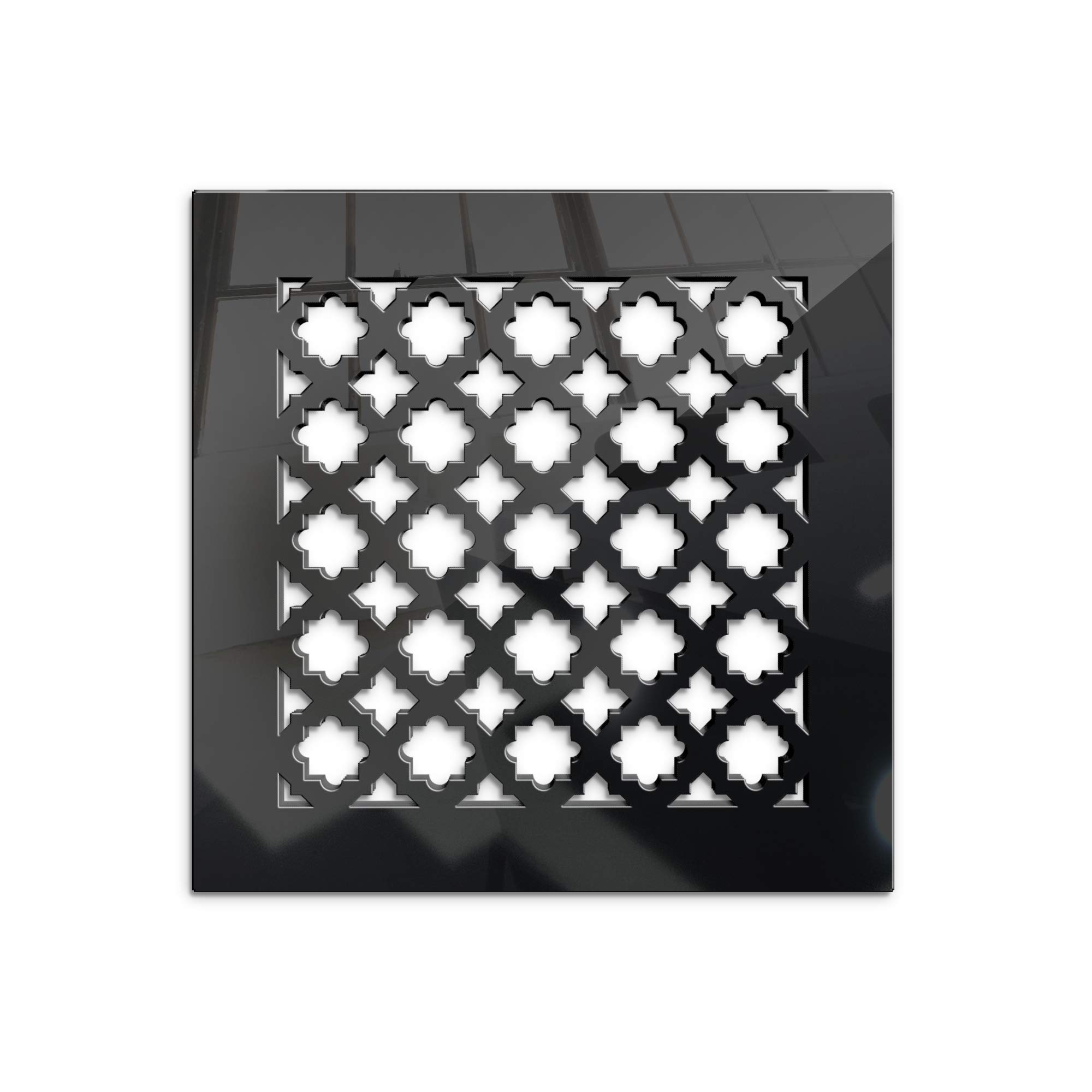 SABA Home Decor, Black Mirror Vent Cover - Limited Edition Air Wall Register 10" x 10" Duct Opening (12" x 12" Overall) Acrylic Fiberglass Grille for Walls and Ceilings Not for Floor Use, Venetian