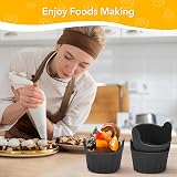 MAGEDON 4 Pcs Air Fryer Egg Poacher Ramekins Silicone 2.95x1.96 in view 7
