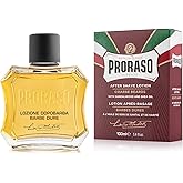 Proraso After Shave Lotion - Sandalwood Oil & Shea Butter - Moisturizing & Nourishing After Shave Splash for Coarse Beards or Hard - Premium Italian Shaving for Men - 3.4oz