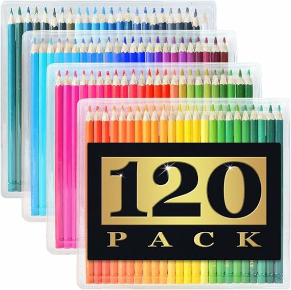120 Colored Pencils GIANT SET Unique Colors Premium Kids