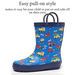 LANCDON Toddler Rain Boots for Boys and Girls