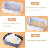 KITHIOM Cat Litter Tray Liners 30 Pcs 79x45 cm Drawstring Heavy Duty view 5