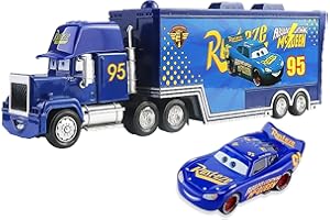 wltk Movie Cars 2 3 Hauler Mack Truck Blue NO.95 & Speed 2PCS Vehicles Jackson Storm Cruz Ramirez Vehicles