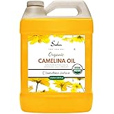 SULU ORGANICS 100% Pure Extra Virgin USDA Organic Unrefined Cold Pressed Camelina Seed Oil 1 Gallon (128 FL.OZ)